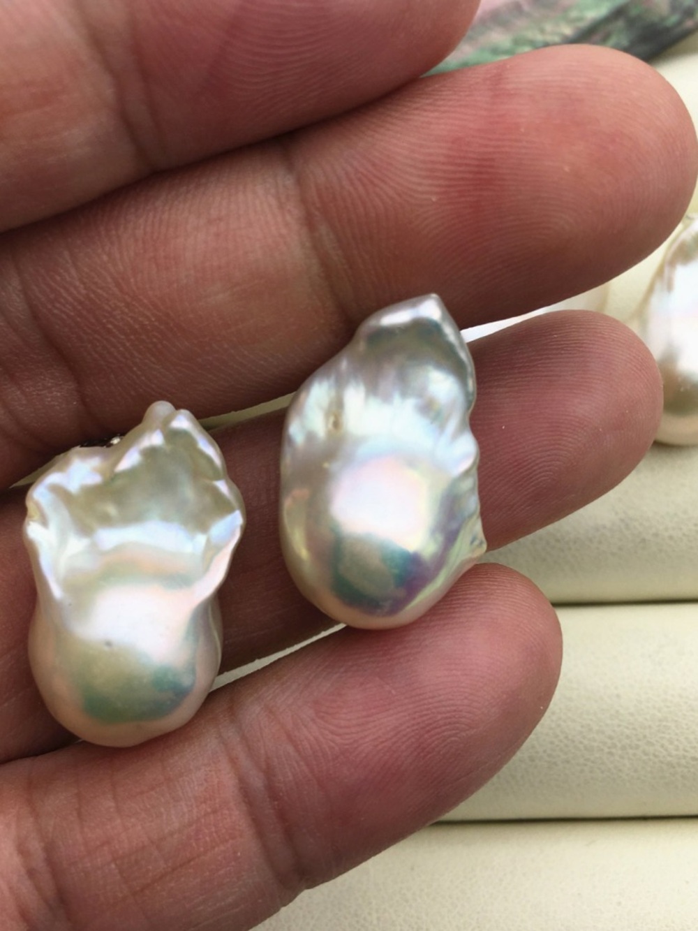 Real Baroque Pearl Stud Earrings